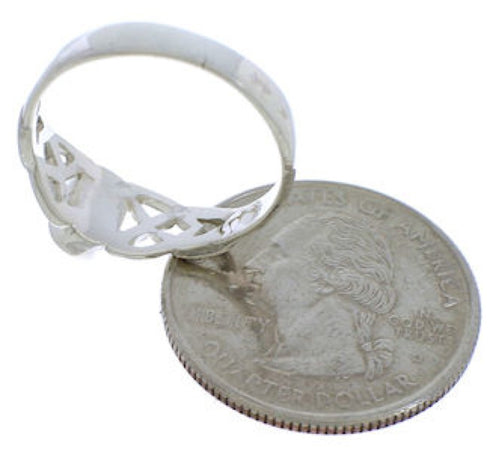 Genuine Silver Turquoise Southwestern Jewelry Ring Size 5-3/4 UX32282